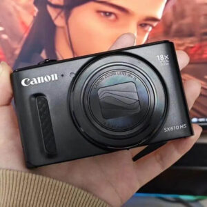 20MP Compact Digital Camera – Black Pocket-Size Wi-Fi Camera with HD Video