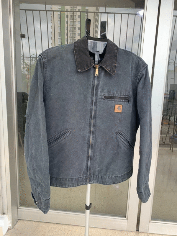 Vintage Carhartt Detroit Jacket – J97 PTL, Medium, Faded Workwear Look - Image 2