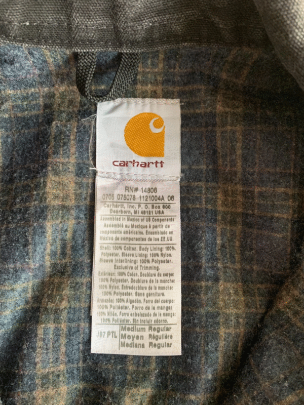 Vintage Carhartt Detroit Jacket – J97 PTL, Medium, Faded Workwear Look - Image 4