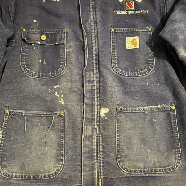 Vintage Carhartt Chore Jacket  100-Year Edition Blanket Lined  Blue L/XL - Image 7