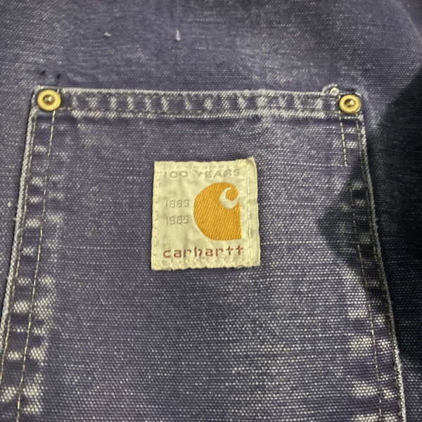 Vintage Carhartt Chore Jacket  100-Year Edition Blanket Lined  Blue L/XL - Image 6