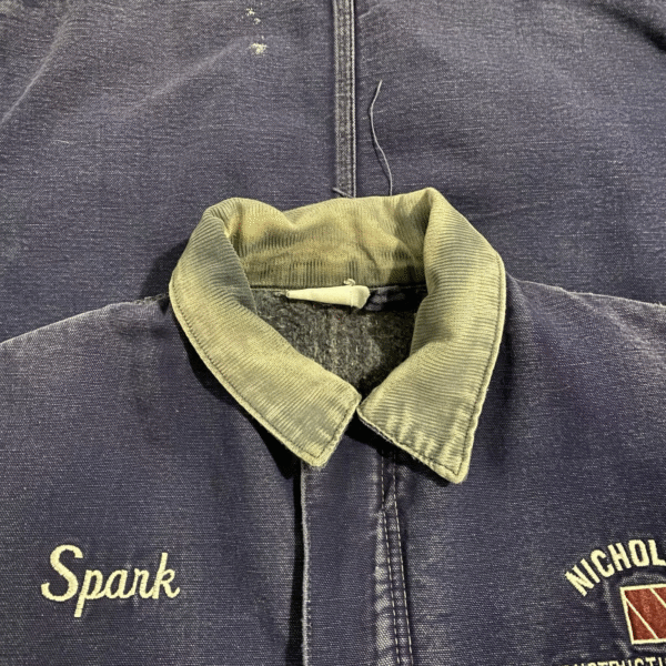 Vintage Carhartt Chore Jacket  100-Year Edition Blanket Lined  Blue L/XL - Image 4