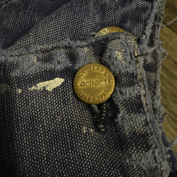 Vintage Carhartt Chore Jacket  100-Year Edition Blanket Lined  Blue L/XL - Image 2