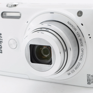 Used 16MP White Compact Digital Camera – Flip Screen, Photo-Ready from Japan