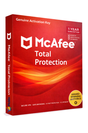 McAfee Total Protection Digital Activation Key | 1 Year Antivirus & Privacy Security | Genuine License